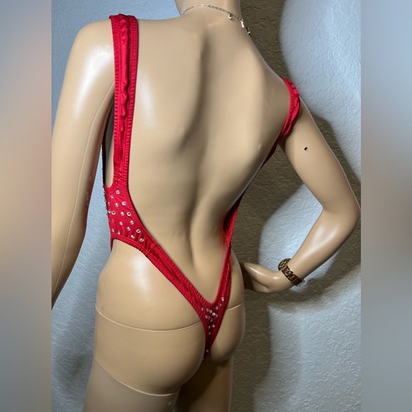 Red Rhinestone One Piece - Picture 6 of 8